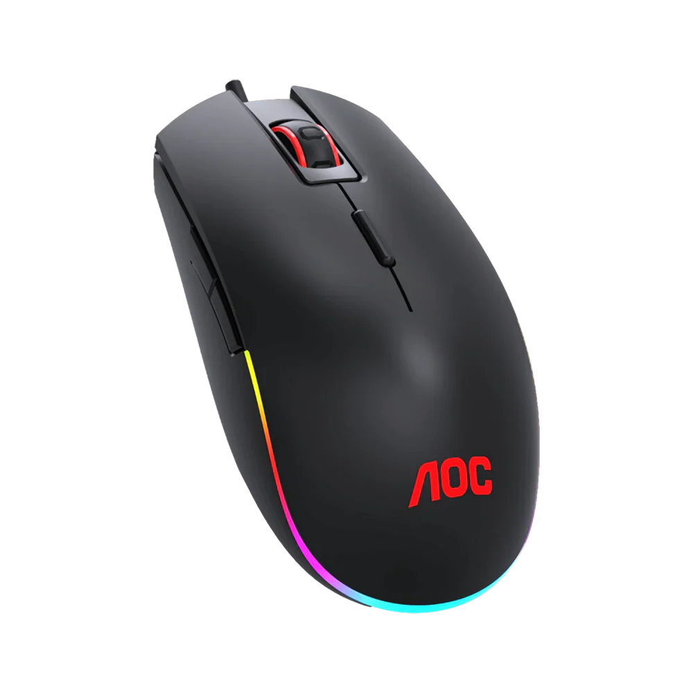 AOC GM500 RGB Wired Gaming Mouse - Black