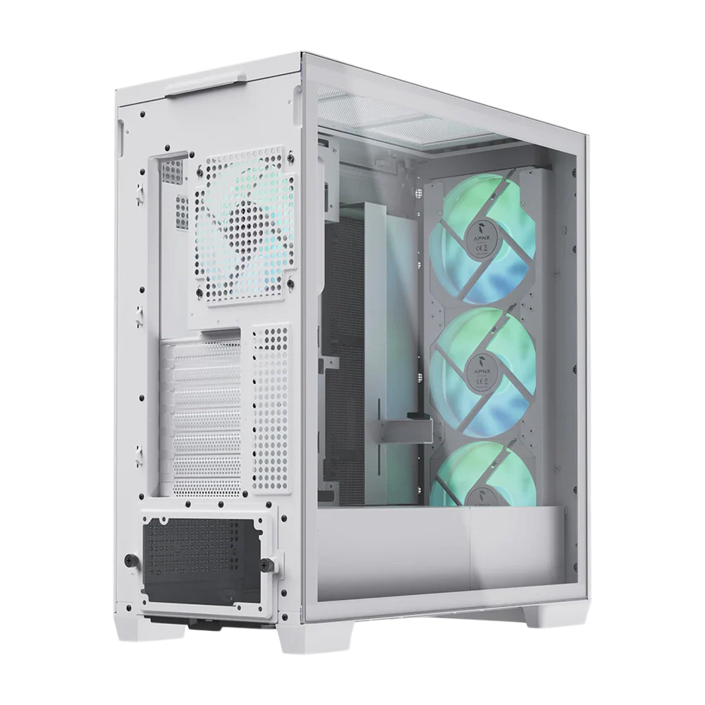 APNX CREATOR C1 V1 ARGB Fan x 4 Mid Tower Case - White