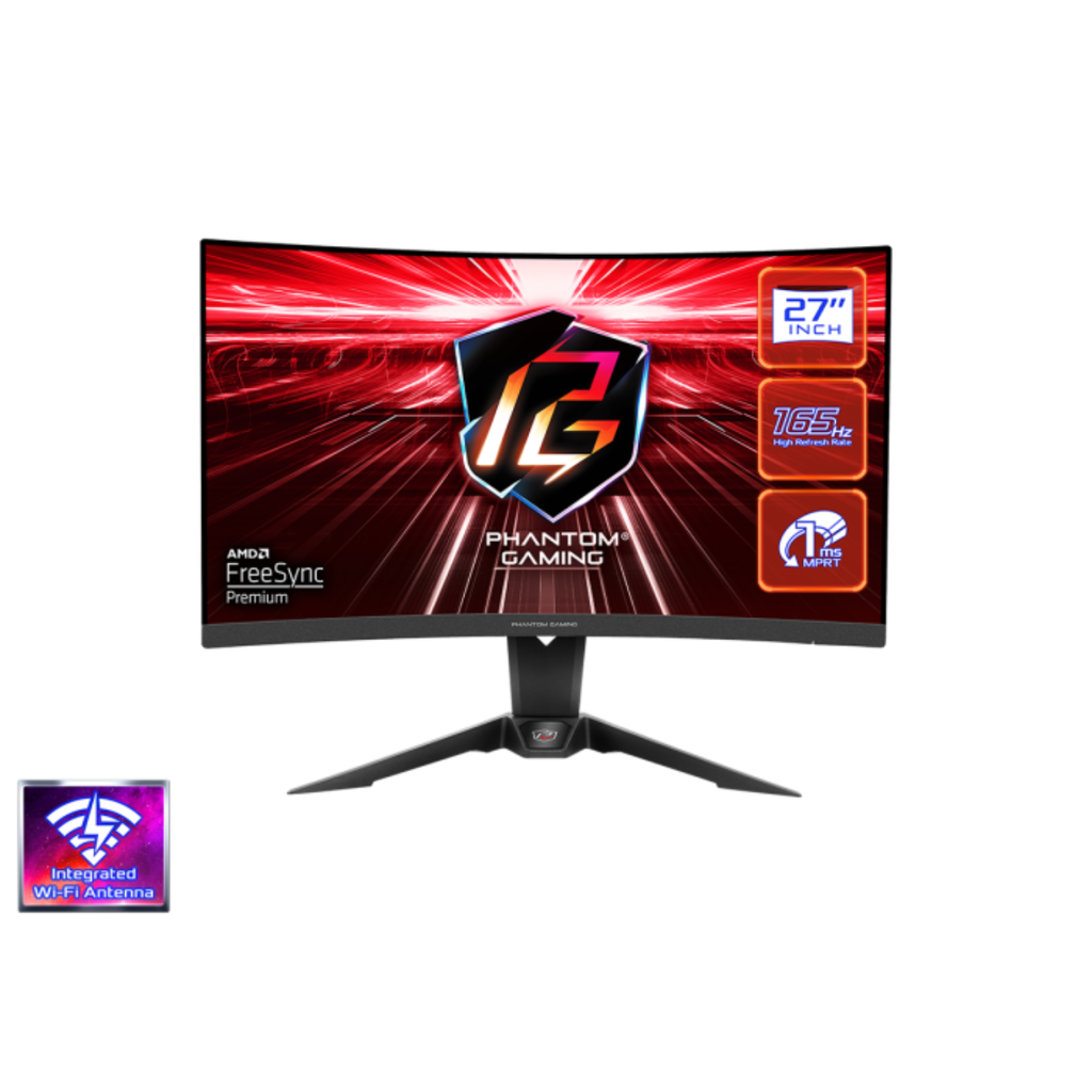ASRock Phantom - PG27Q15R2A - 27 Inch - QHD - 165Hz - Curved Gaming Monitor