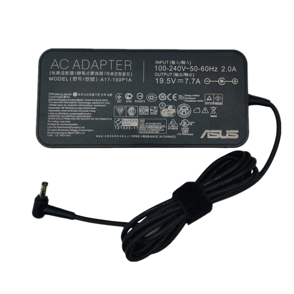 ASUS Laptop Charger with Power Cable – 19.5V 7.7A 150W (5.5×2.5mm)
