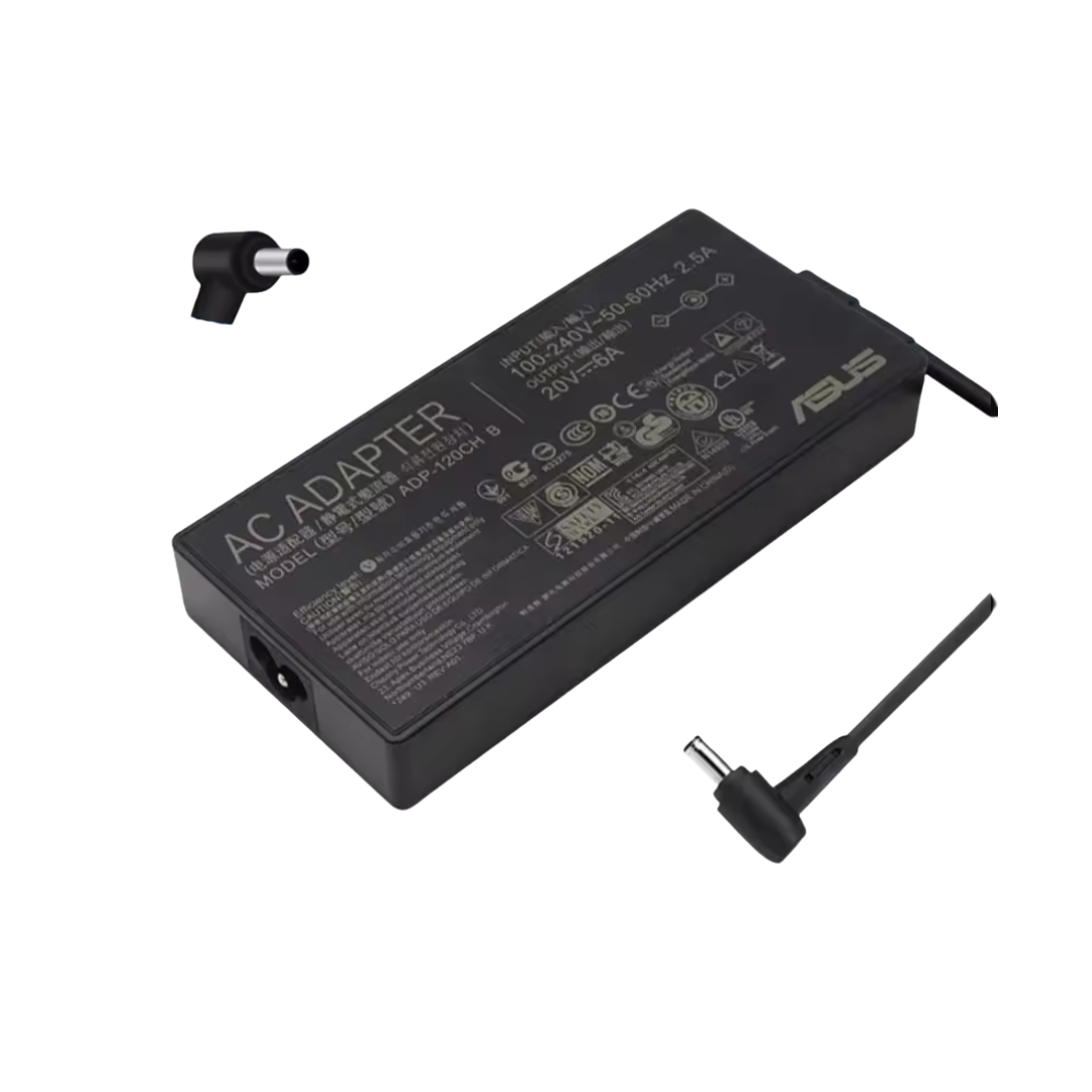 Asus Laptop Charger with Power Cable – 20V 6A 120W (4.5×3.0)