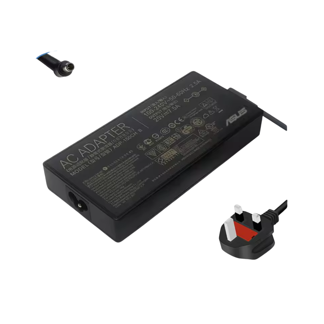 Asus Laptop Charger with Power Cable – 20V 7.5A 150W (6.0×3.7)