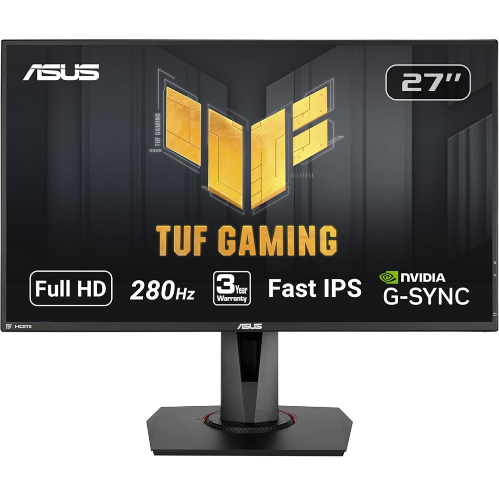 ASUS 27″ TUF Gaming VG279QM 280Hz 1ms Fast IPS FHD HDR400 Speaker Rotatable Adjustable Gaming Monitor