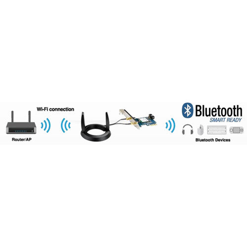 ASUS AC55BT AC1200 WiFi Bluetooth PCIe Wireless Adapter Card
