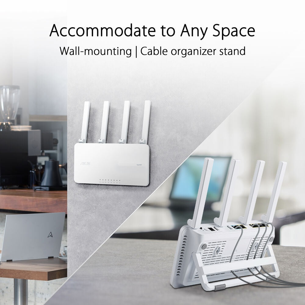 ASUS ExpertWiFi EBR63 AX3000 Dual-Band WiFi 6 Gigabit Router, Access Point