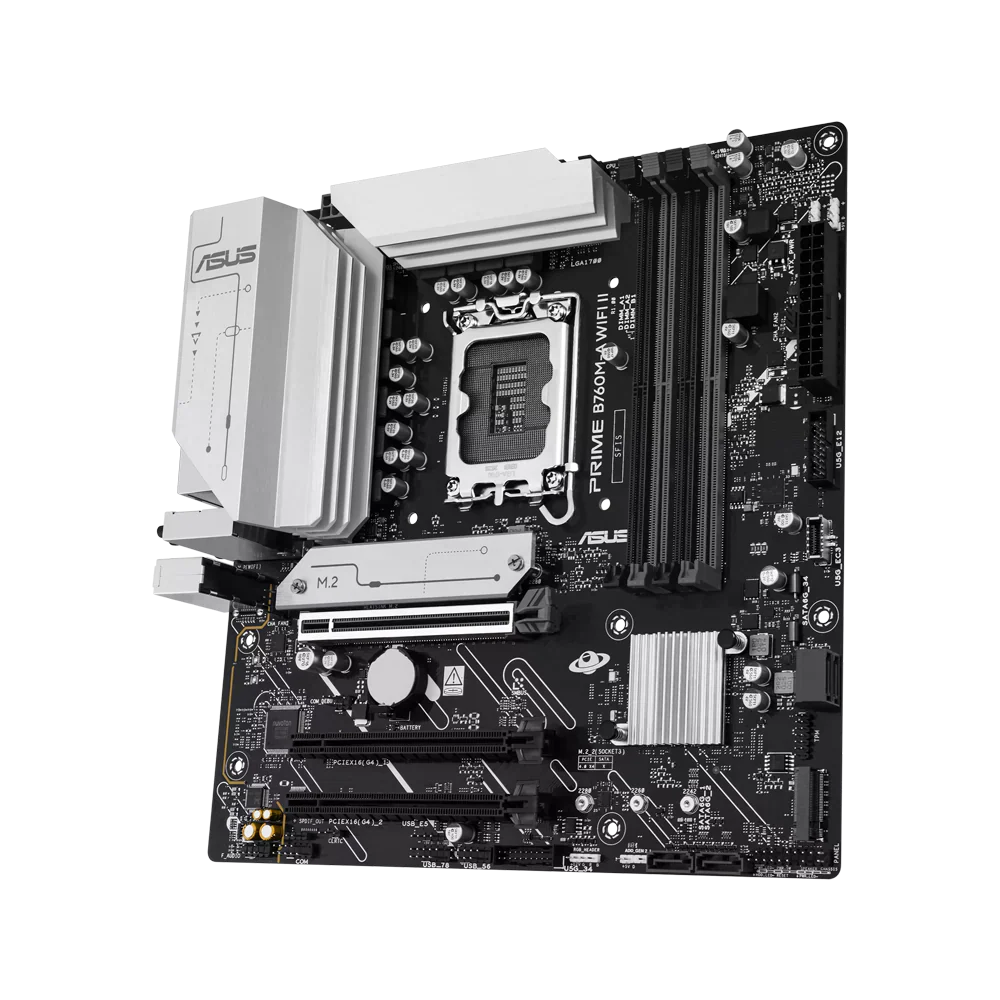ASUS PRIME B760M-A WIFI II DDR5 Motherboard - Black