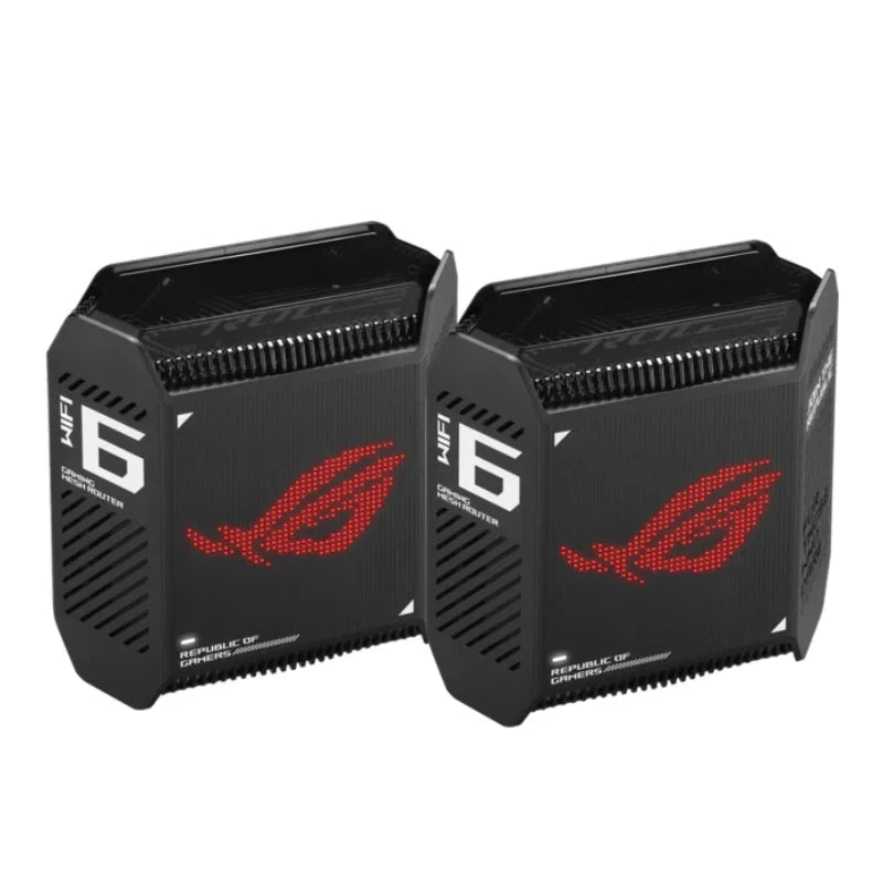 ASUS ROG Rapture (GT6 AX10000) Tri-Band WiFi 6 Gaming Mesh Router - 5GHz (4804Mbps) / USB 3.2 Gen 1 / Gigabit WAN / Gigabit LAN (2-Pack)