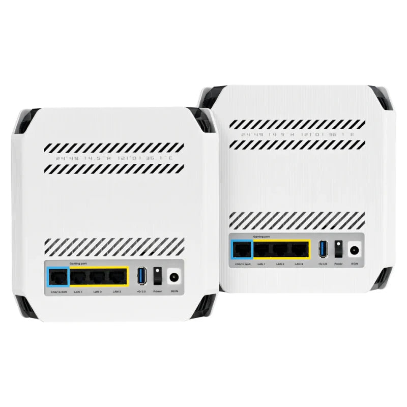 ASUS ROG Rapture (GT6 AX10000) Tri-Band WiFi 6 Gaming Mesh Router - 5GHz (4804Mbps) / USB 3.2 Gen 1 / Gigabit WAN / Gigabit LAN (2-Pack)