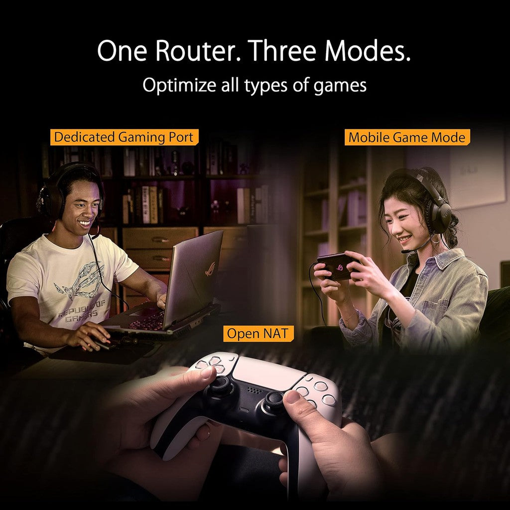 ASUS (TUF AX5400) Dual Band WiFi 6 Gaming Router - 5GHz (4804Mbps) / USB 3.2 / Gigabit WAN / Gigabit LAN