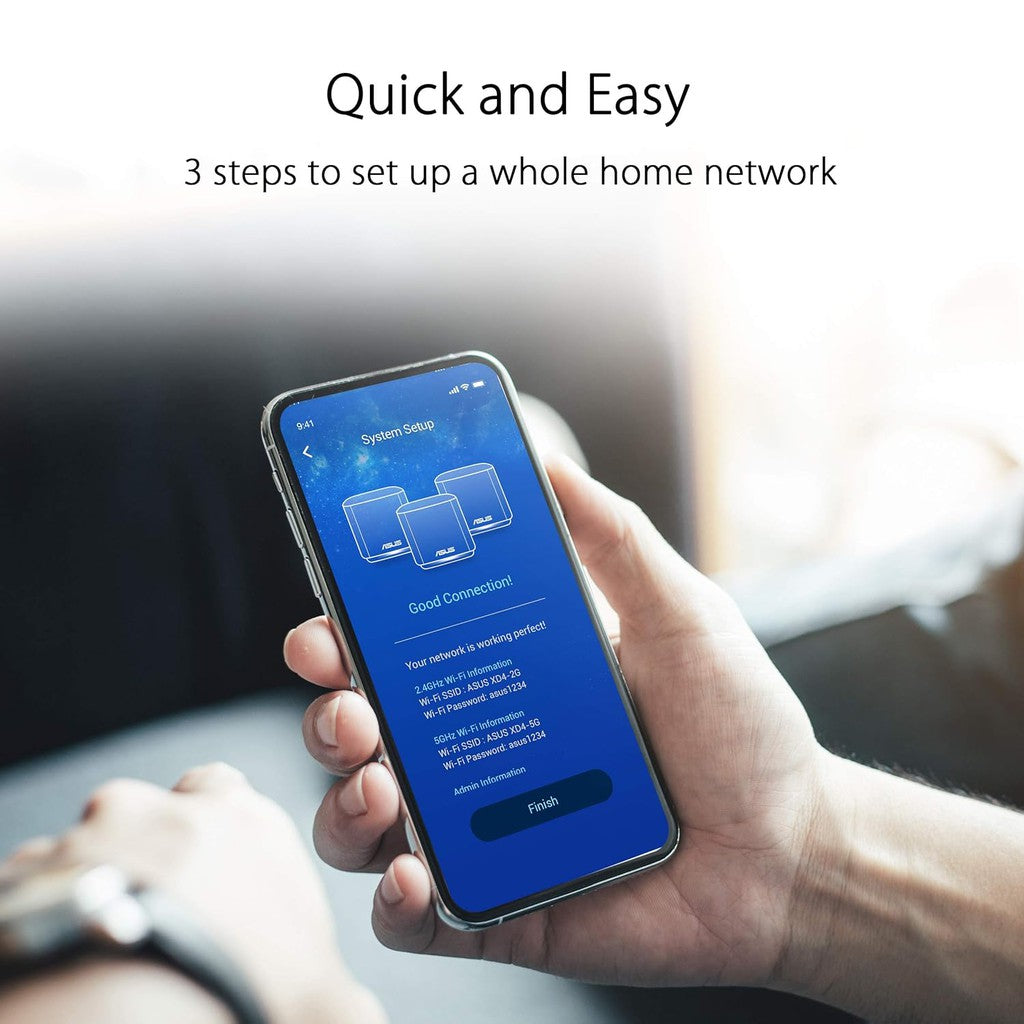 ASUS ZENWIFI XD4 PLUS - AX1800 Whole-Home Mesh WiFi 6 System 3 Pack - Black