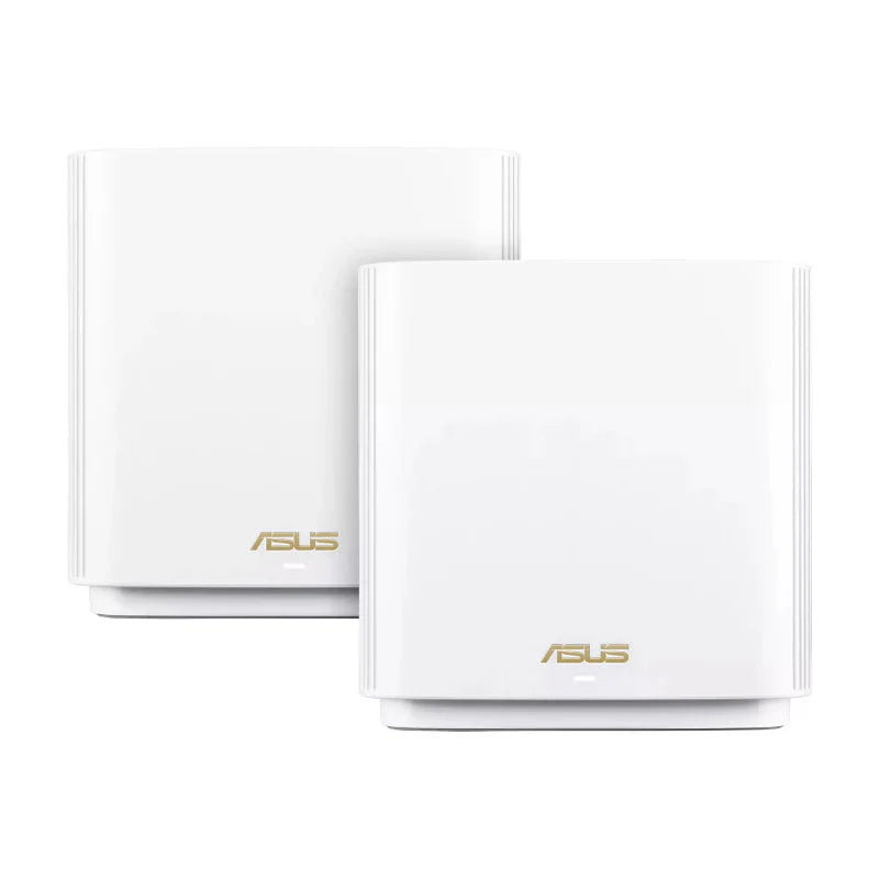 ASUS (XT8) ZenWi-Fi AX6600 Whole Home Tri-Band Mesh WiFi 6 - 5GHz (1201 Mbps) / USB 3.1 Gen 1 / Gigabit WAN / Gigabit LAN (2-Pack)