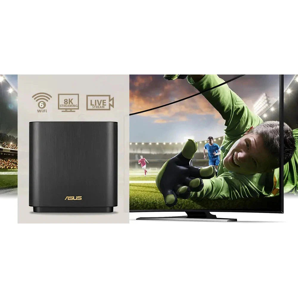 ASUS (XT8) ZenWi-Fi AX6600 Whole Home Tri-Band Mesh WiFi 6 - 5GHz (1201 Mbps) / USB 3.1 Gen 1 / Gigabit WAN / Gigabit LAN