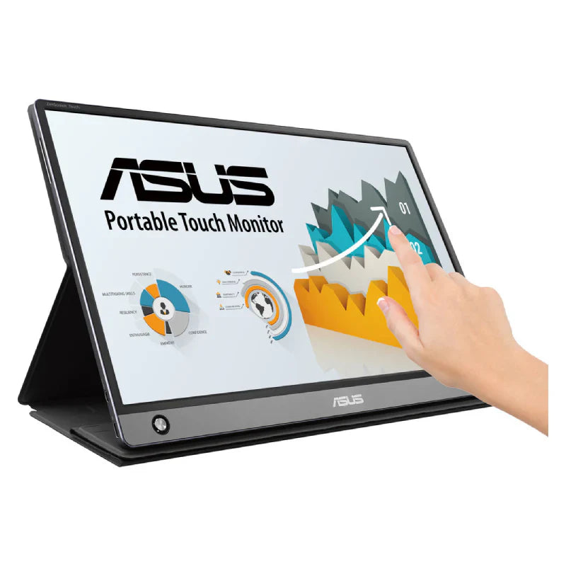 ASUS ZenScreen Touch MB16AMT USB portable monitor - 16" FHD Multi-Touch / 5ms / 60Hz / USB-C/ Micro HDMI - Portable Monitor