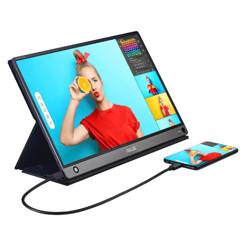 ASUS ZenScreen Touch MB16AMT USB portable monitor - 16" FHD Multi-Touch / 5ms / 60Hz / USB-C/ Micro HDMI - Portable Monitor