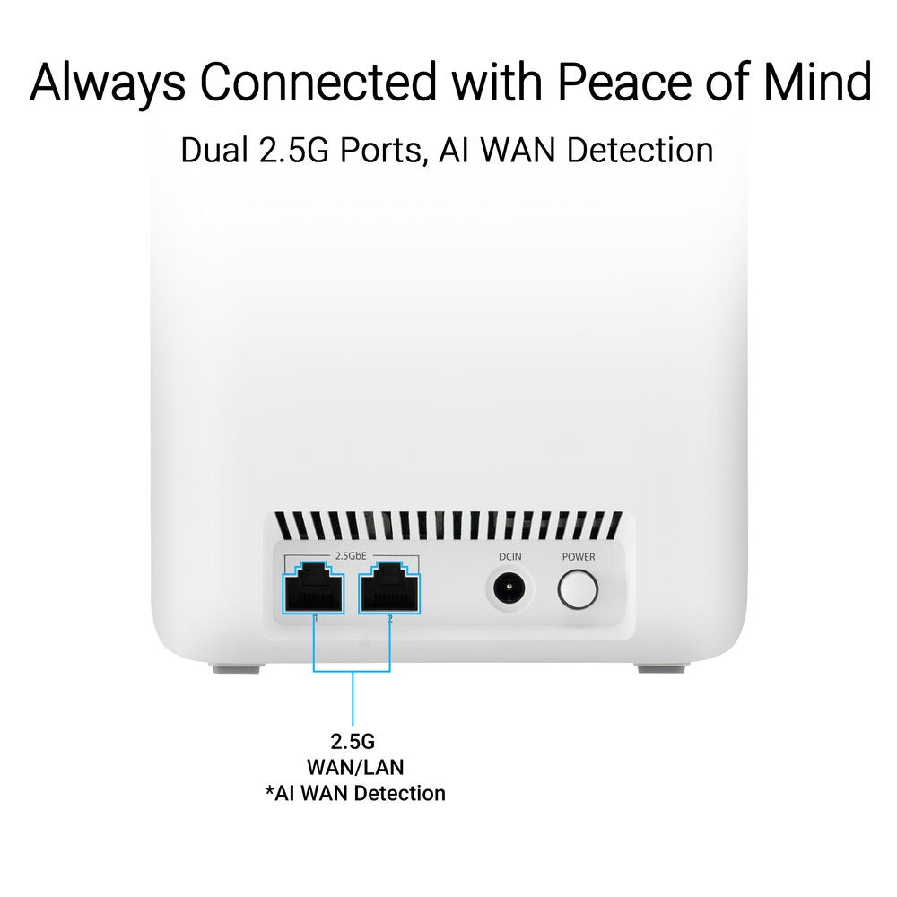 ASUS ZenWiFi BD4 BE3600 Dual-Band WiFi 7 2.5G Smart Home Mesh System, 3-Pack