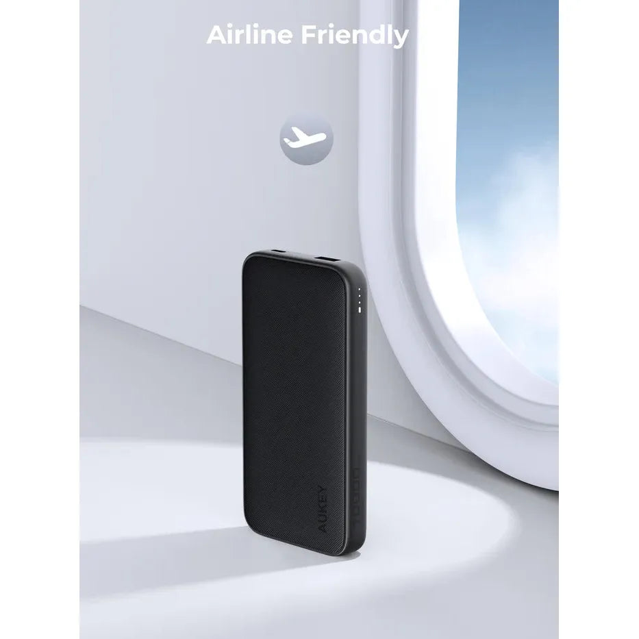 AUKEY PB-Y46 Spark Go Fast Charging Power Bank - 15W / 10,000mAh / USB-A / USB-C / Grey