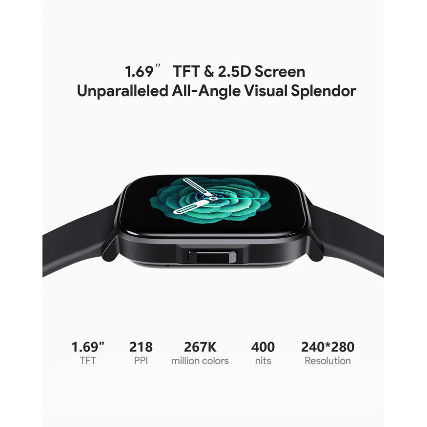 AUKEY SW-1S Smart Watch - 1.69" / Bluetooth / Jet Black