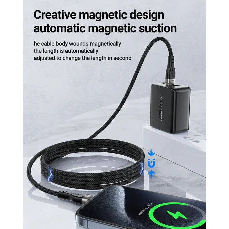 Acefast C11-03 USB-C to USB-C Magnetic Charging Data Cable