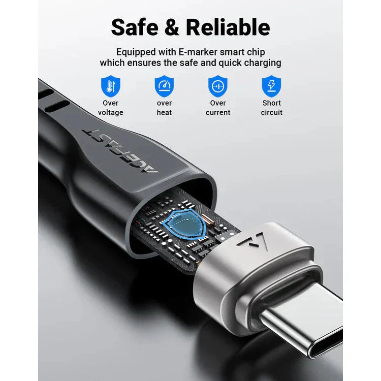 Acefast C11-03 USB-C to USB-C Magnetic Charging Data Cable