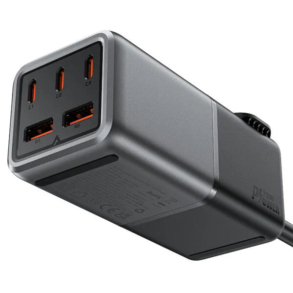 Acefast Fast Charge Power Strip Z3 PD75W GaN (3xUSB-C+2xUSB-A)
