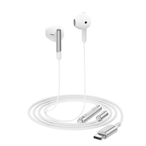 Acefast Type-C Wired Earphones with Microphone L3 White