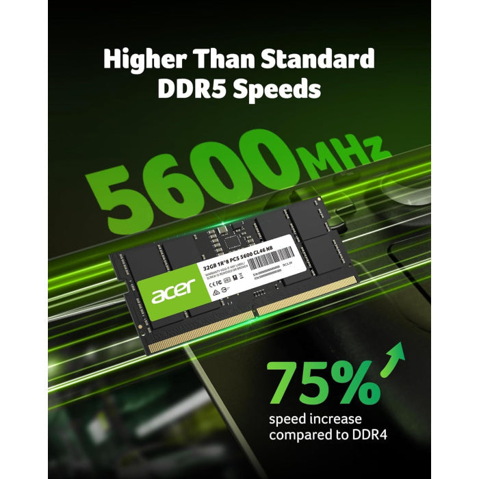 Acer 32GB DDR5 5600MHz CL46 Laptop Memory