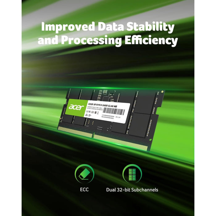Acer 32GB DDR5 5600MHz CL46 Laptop Memory