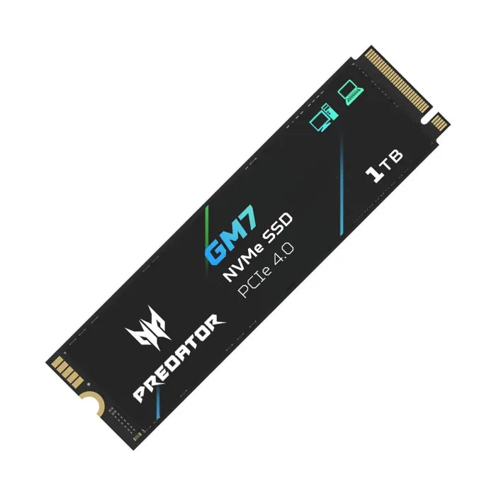 Acer Predator GM7 1TB NVMe 1.4 PCle Gen 4x4 M.2 SSD Read Speed Upto 7400MB/s Write Upto 6500MB/s