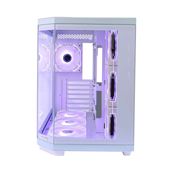 Acer V950W Mid Tower Gaming PC Case – White (7-Fans)
