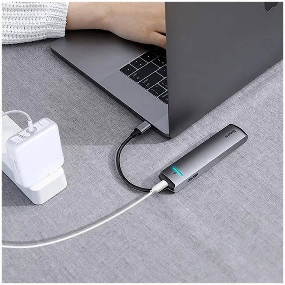 Adapter Baseus Adapter USB-C To 3XUSB HDMI USB-C 6in1 Silver