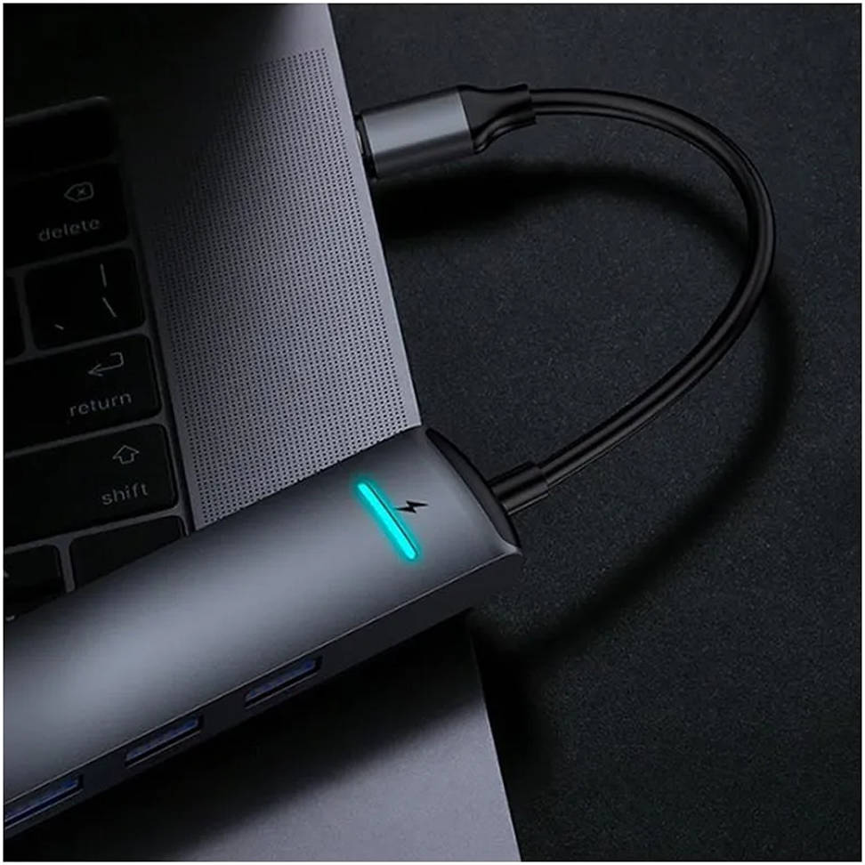Adapter Baseus Adapter USB-C To 3XUSB HDMI USB-C 6in1 Silver