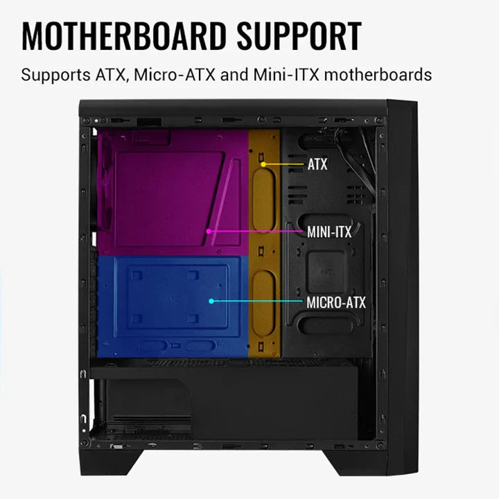 Aerocool Cylon RGB ATX Mid Tower Case - Black