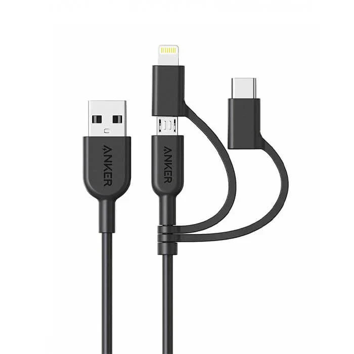 Anker 3 in 1 PowerLine II (0.9m) C89 - Black