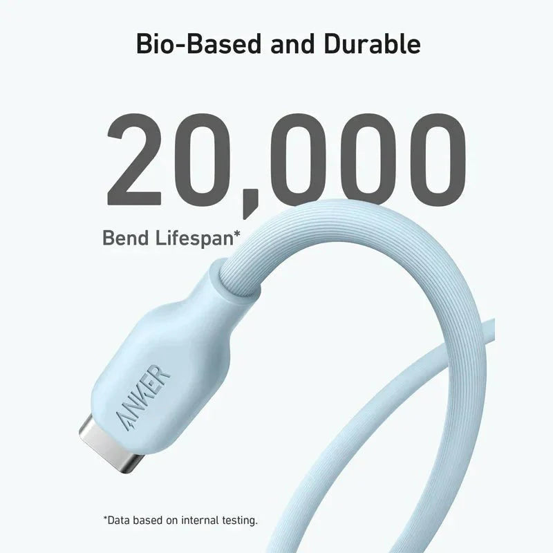 Anker 542 USB-C to Lightning Cable (Bio-Based) (0.9m/3ft) -Blue
