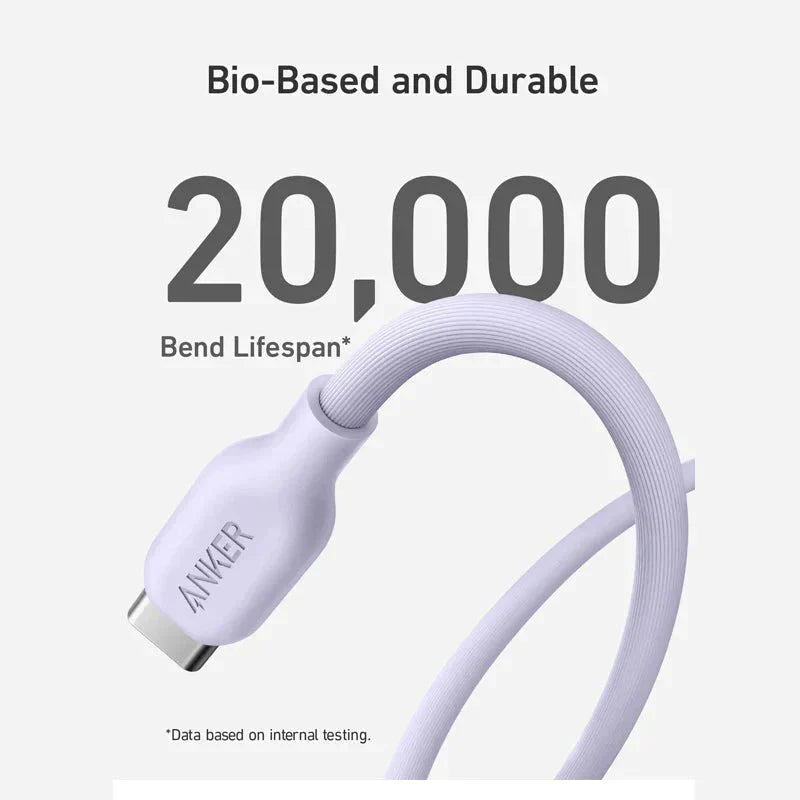 Anker 542 USB-C to Lightning Cable (Bio-Based) (0.9m/3ft) -Violet