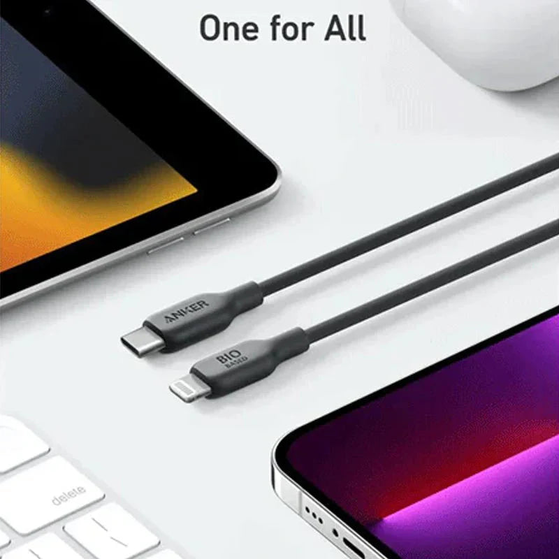 Anker 542 USB-C to Lightning Cable (Bio-Nylon) (0.9m/3ft) -Black