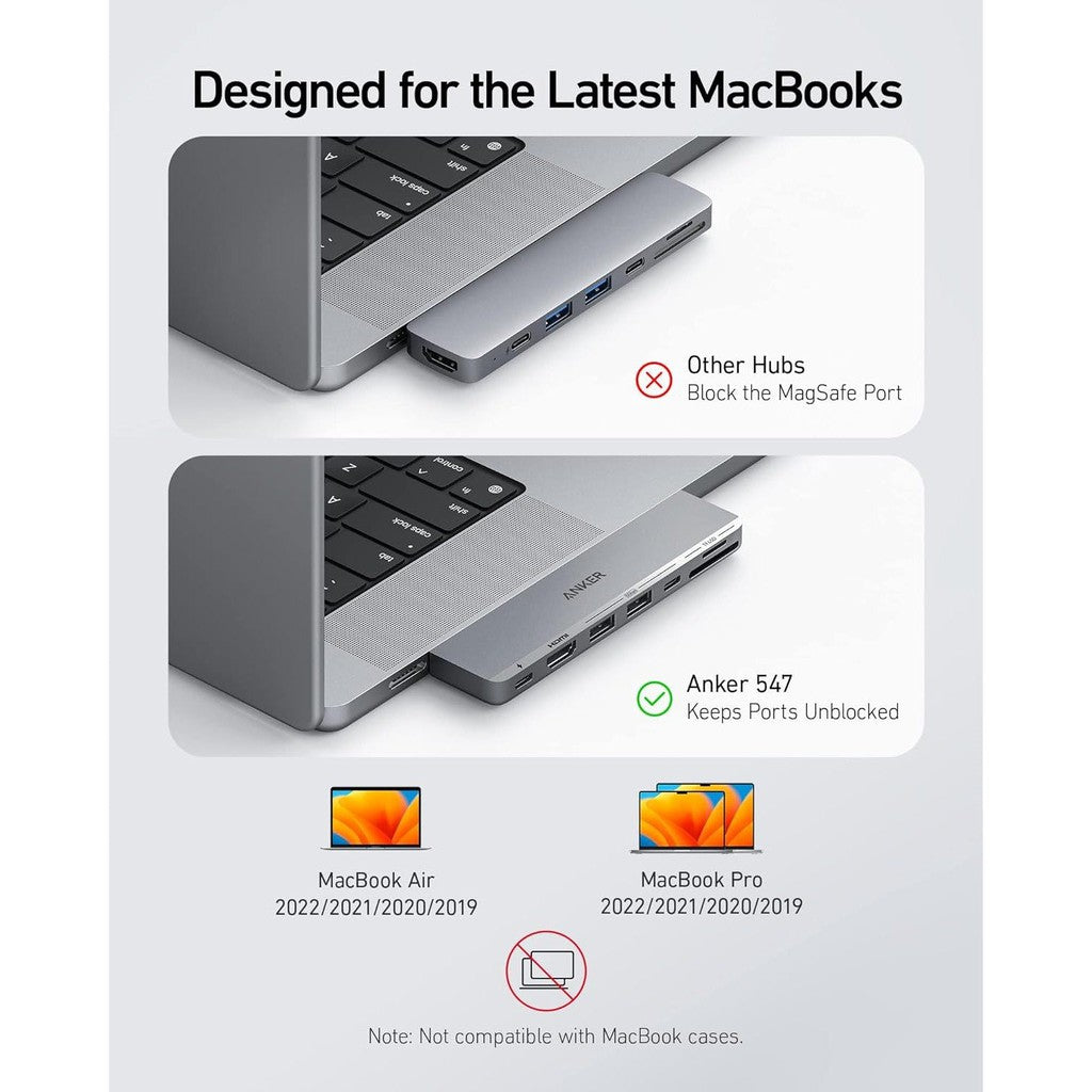 Anker 547 USB-C Hub 7-in-2, for MacBook Silver