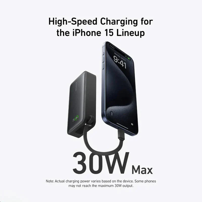 Anker Nano Power Bank - 30W / USB-C / 10000mAh PD / Black