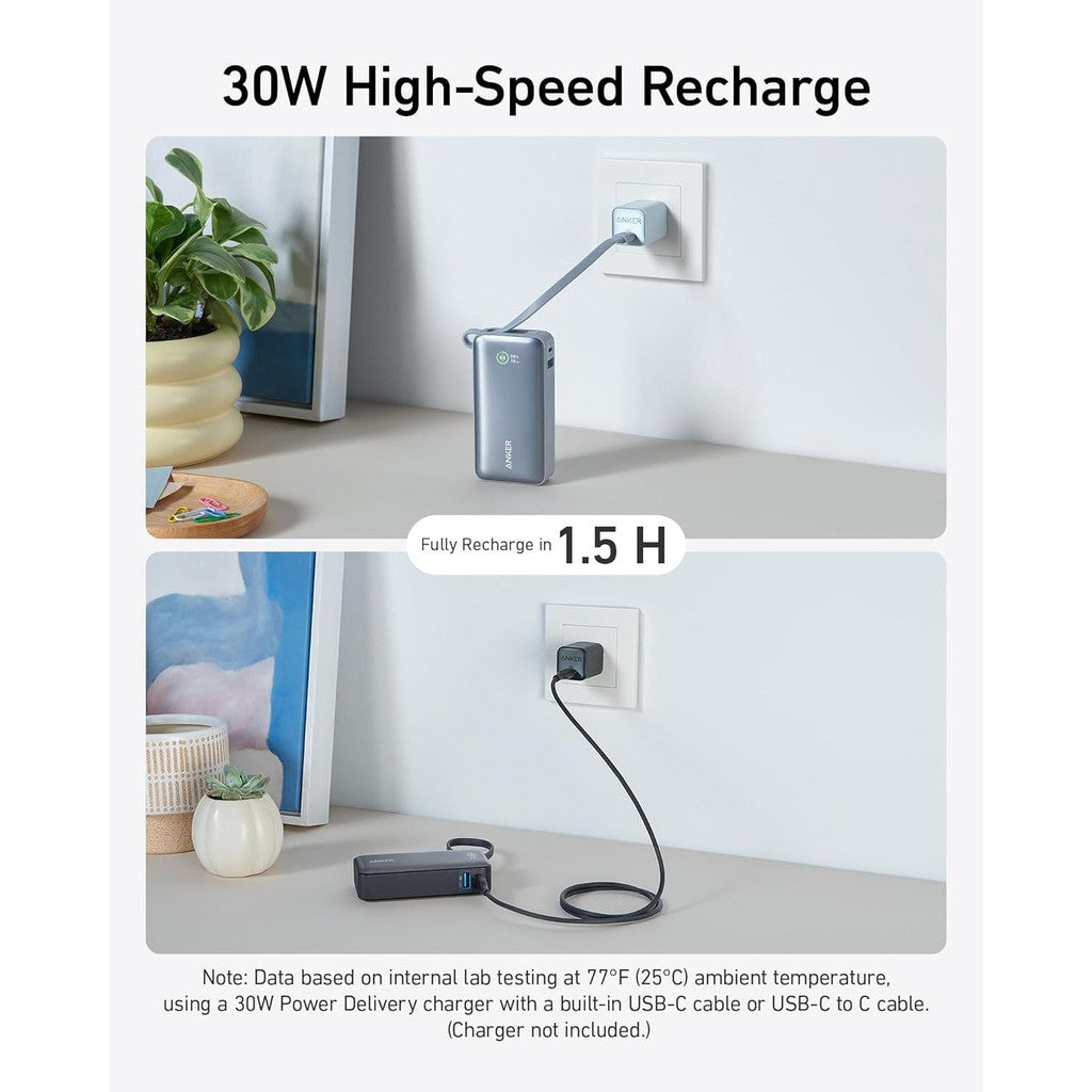 Anker Nano Power Bank - 30W / USB-C / 10000mAh PD / Black
