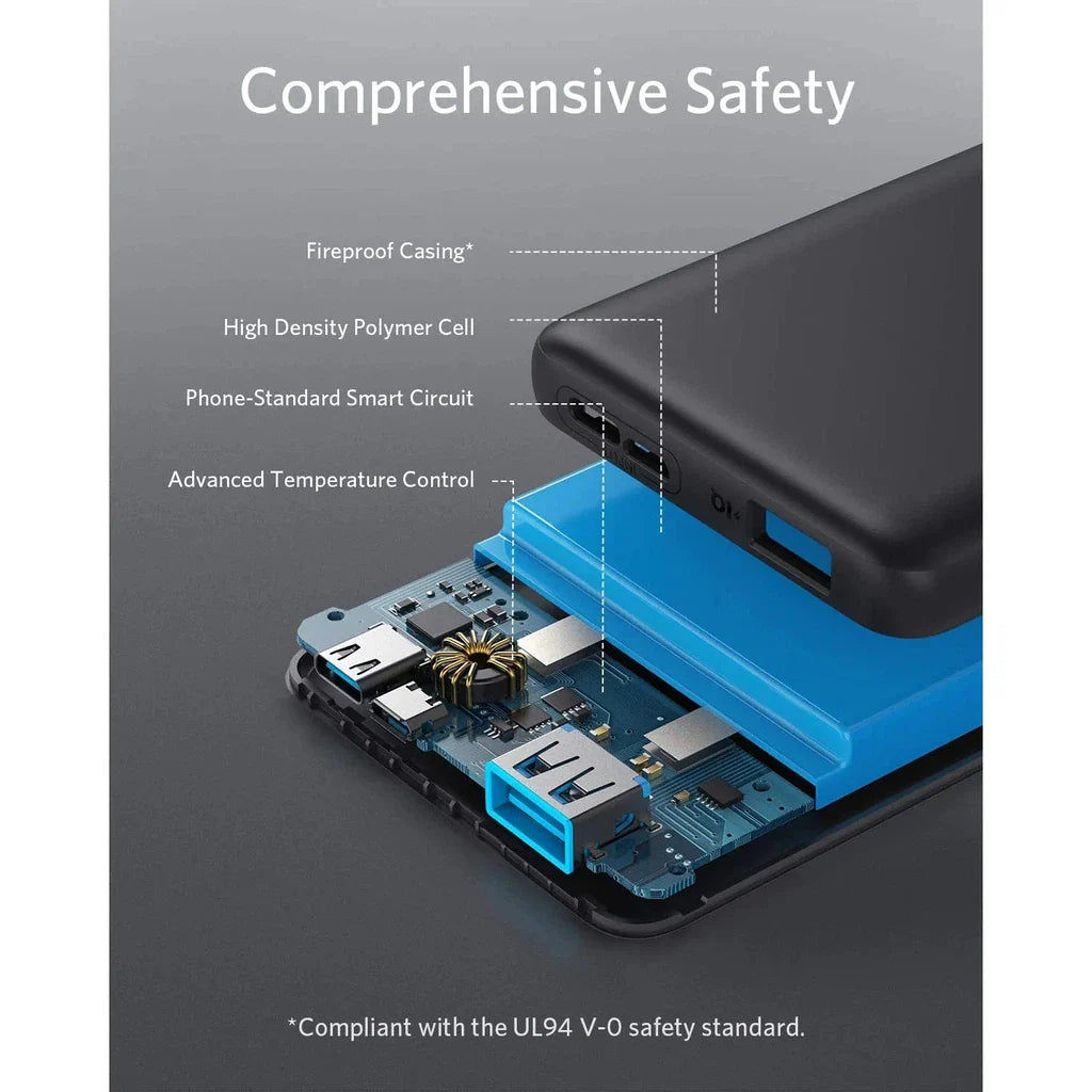 Anker PowerCore Slim Power Bank - 10,000mAh / 12W / Black