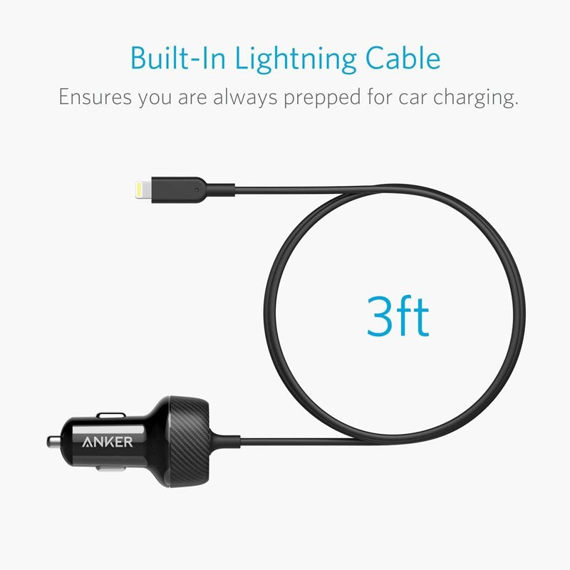 Anker PowerDrive 2 Elite Car Charger - 24W / Black
