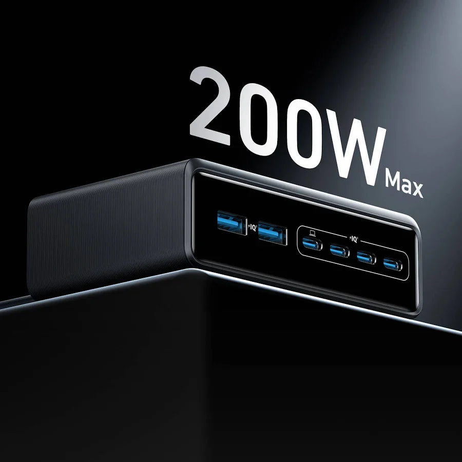 Anker Prime Charger - 200W / USB-A / USB-C / Silver