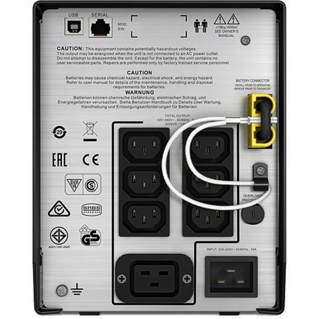 Apc Smart-Ups C 2000Va -1300Watts 2Kva Line Interactive Tower (SMC2000I)