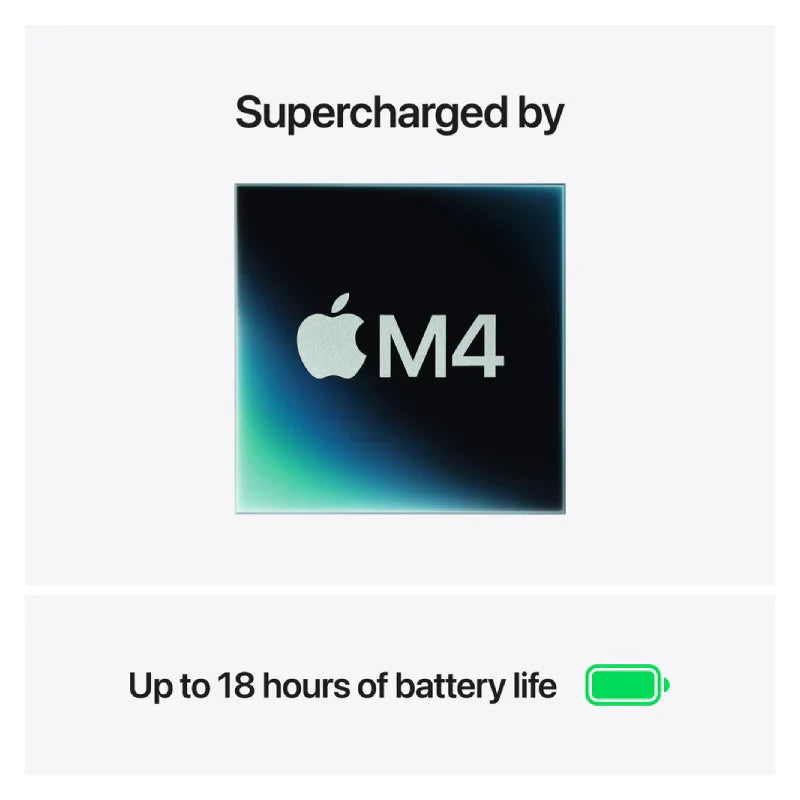 Apple MacBook Air - 15.3" / M4 / 10-Core CPU / 10-Core GPU / 16-Core Neural Engine / 16GB RAM / 256GB SSD / Silver / 1YW