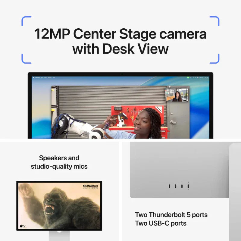 Apple Studio Display With Tilt Adjustable Stand - Nano-Texture Glass / Thunderbolt 5 / 27.0" 5K Retina / 600 nits / USB-C / (2026 Model)
