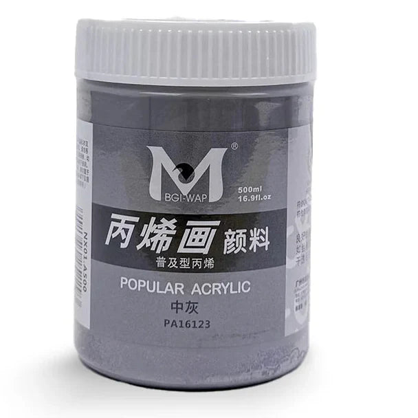 Art Ranger Medium-Up Acrylic Paint 500Ml 123 Neutral Grey