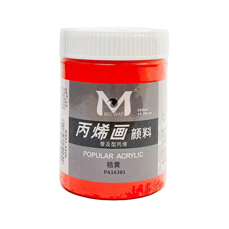 Art Ranger Medium-Up Acrylic Paint 500Ml 301 Orange Yellow