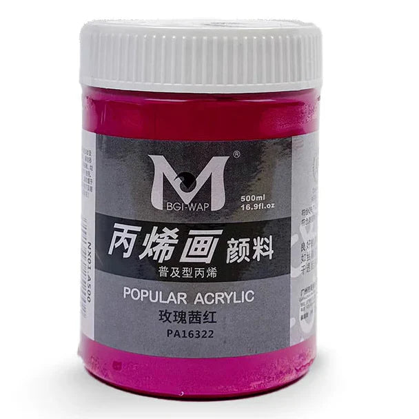 Art Ranger Medium-Up Acrylic Paint 500Ml 322 Rose Red