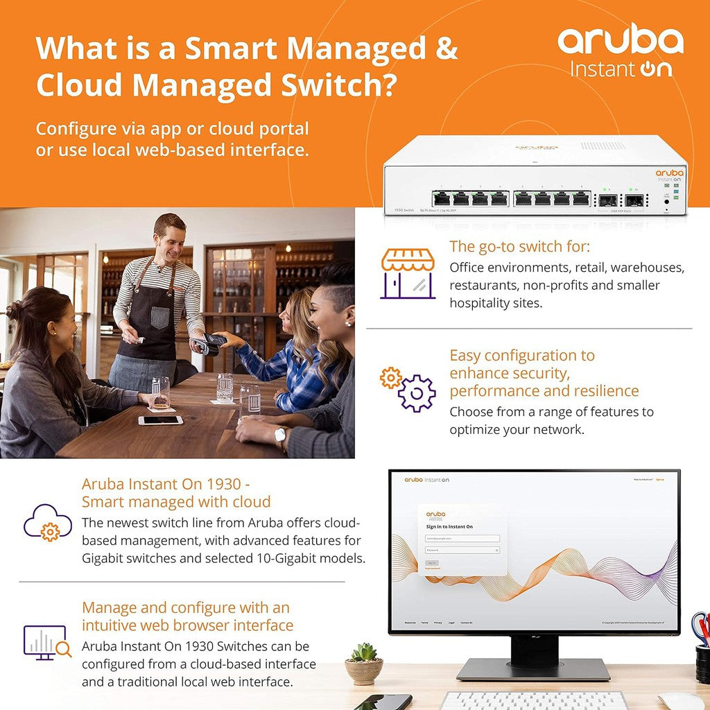 Aruba Instant On 1930 8G Class4 PoE Switch
