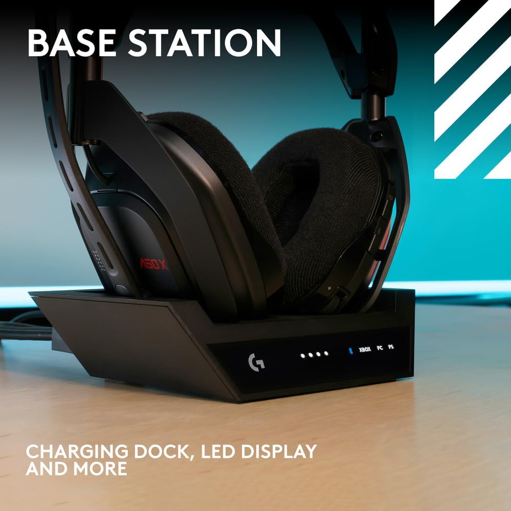 Astro A50 X Lightspeed Wireless/Bluetooth Gaming Headset + Base Station - Black